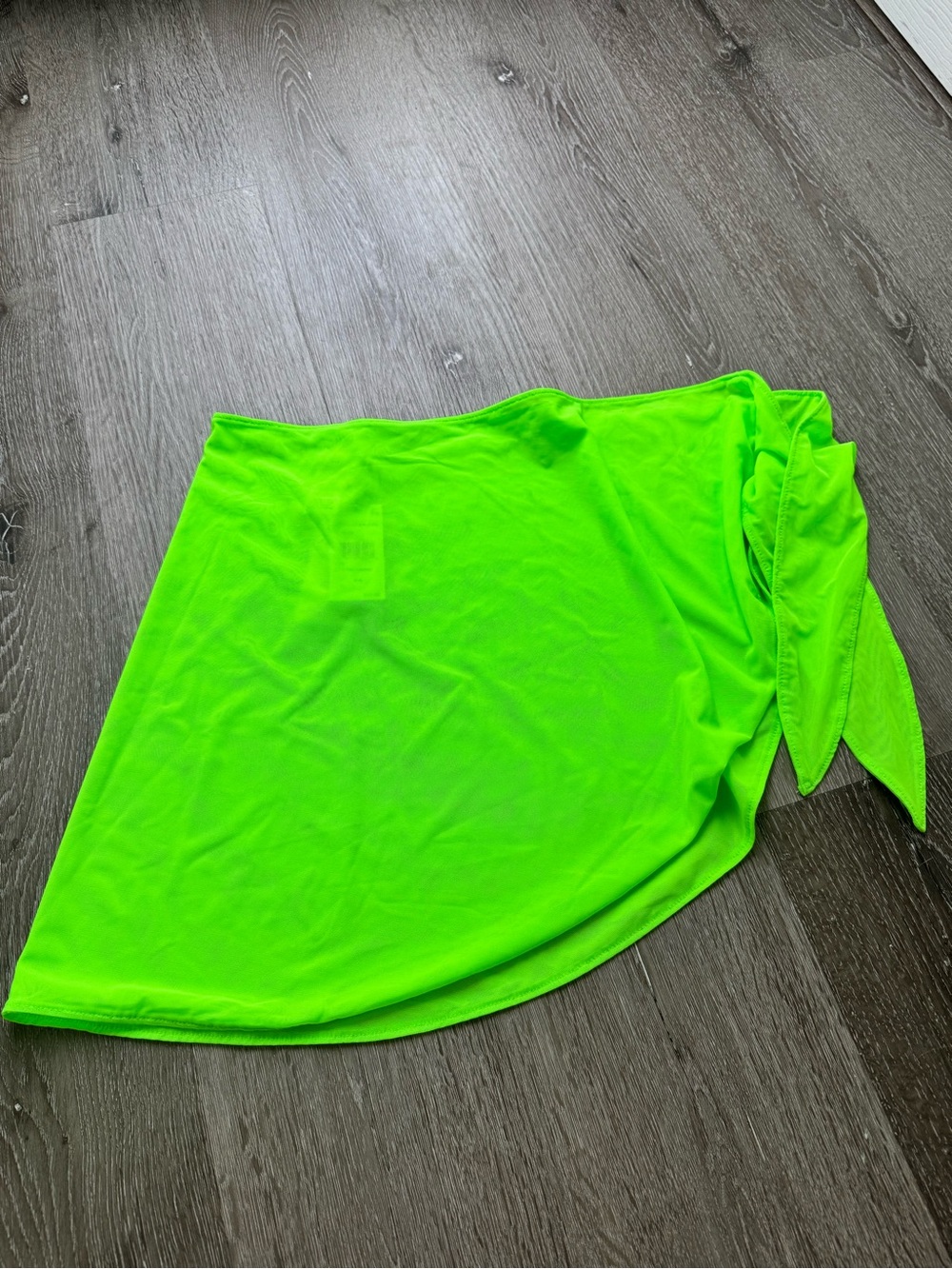 Good American Electric Lime Mesh Sarong Swim Cover Up Size 0-4 NWT